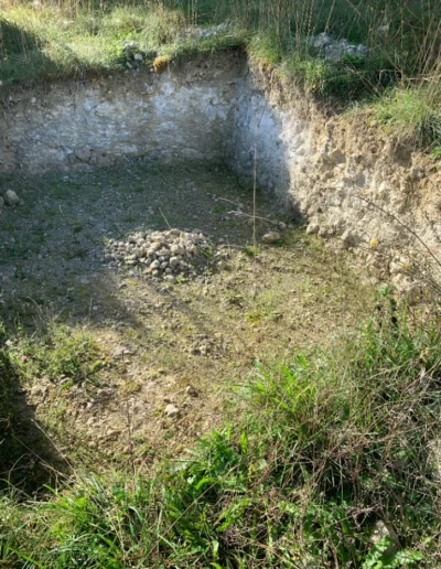 Phytoépuration - Filtre vertical gabion